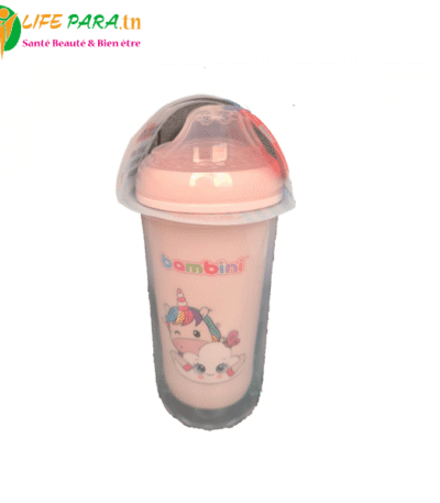 BAMBINI TASSE BEC SOUPLE ANTI-FUITES INCASSABLE ROSE