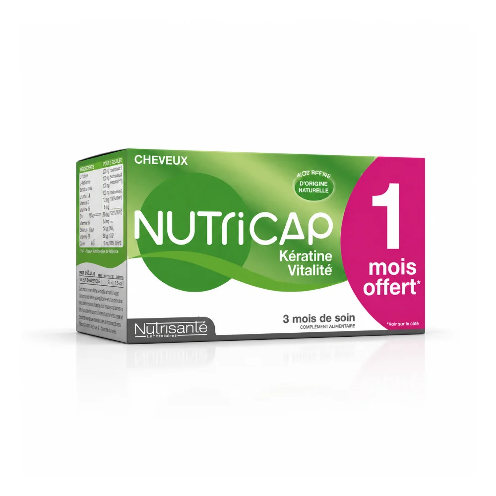 Nutricap Kératine Cheveux et Ongles 90 Capsules Nutricap Kératine Cheveux et Ongles 90 Capsules