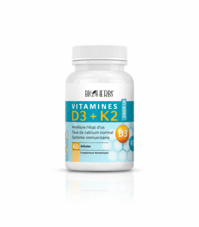 Bioherbs Vitamine D3+K2 60 gélules