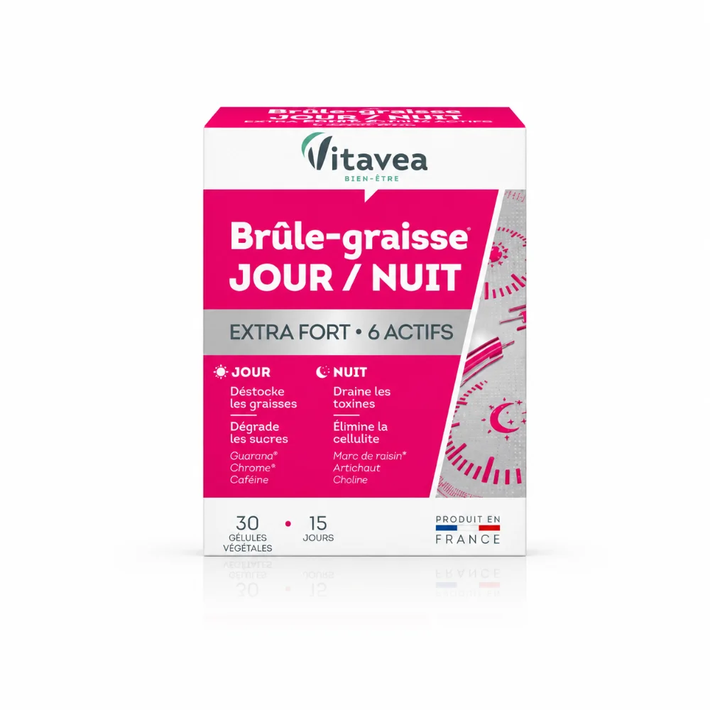 VITAVEA BRULE GRAISSE JOUR ET NUIT EXTRA FORT 30 GELULES VITAVEA BRULE GRAISSE JOUR ET NUIT EXTRA FORT 30 GELULES