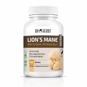 bioherbs Lion’s mane (Hericium erinaceus) فطر عرف الأسد B/60 GELULES