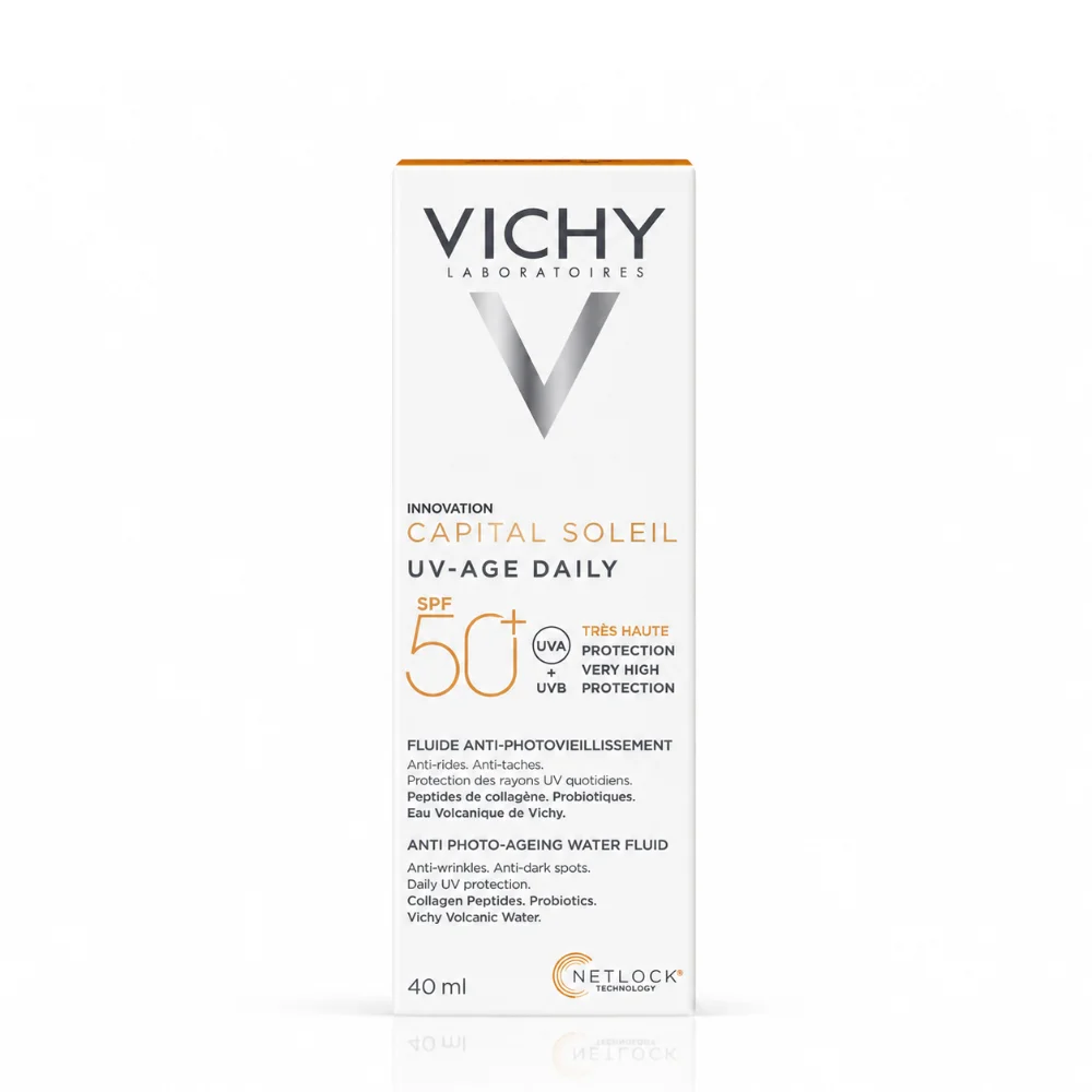 VICHY CAPITAL SOLEIL UV-AGE DAILY FLUIDE ANTI-PHOTOVIEILLISSEMENT SPF50+ 40ML VICHY CAPITAL SOLEIL UV-AGE DAILY FLUIDE ANTI-PHOTOVIEILLISSEMENT SPF50+ 40ML