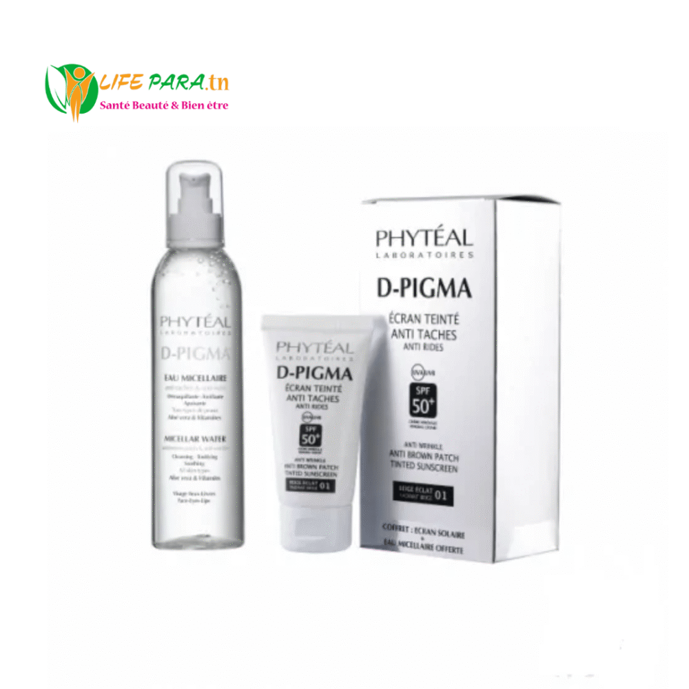 PHYTEAL DPIGMA ECRAN TEINTÉ BEIGE ECLAT SPF50 + EAU MICELLAIRE A L'ALOE VERA 250ML OFFERTE