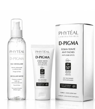 PHYTEAL DPIGMA ECRAN TEINTÉ BEIGE ECLAT SPF50 + EAU MICELLAIRE A L’ALOE VERA 250ML OFFERTE
