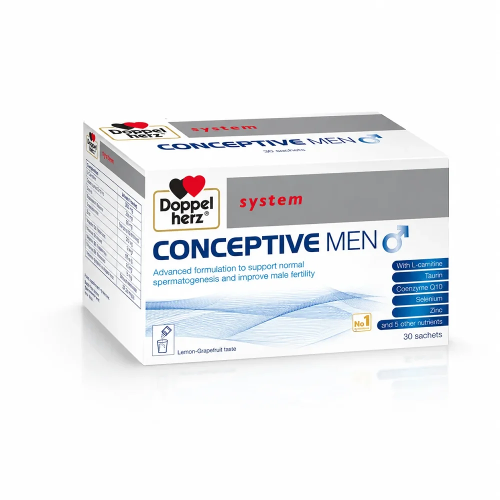 AKTIV DOPPEL HERZ CONCEPTIVE POUDRE DE SUPPLEMENT DE VITAMINES POUR HOMMES 30 SACHETS
