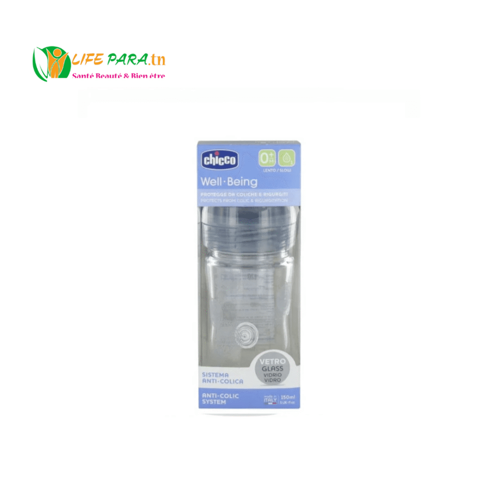 BIBERON WELL-BEING EN VERRE 150 ML - FLUX LENT