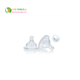 CHICCO LOT DE 2 TETINES SILICONE, 2M+