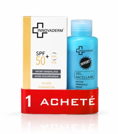 INNOVADERM Fond de Teint Minéral ivory SPF50+ + GEL MICELLAIRE GRATUIT
