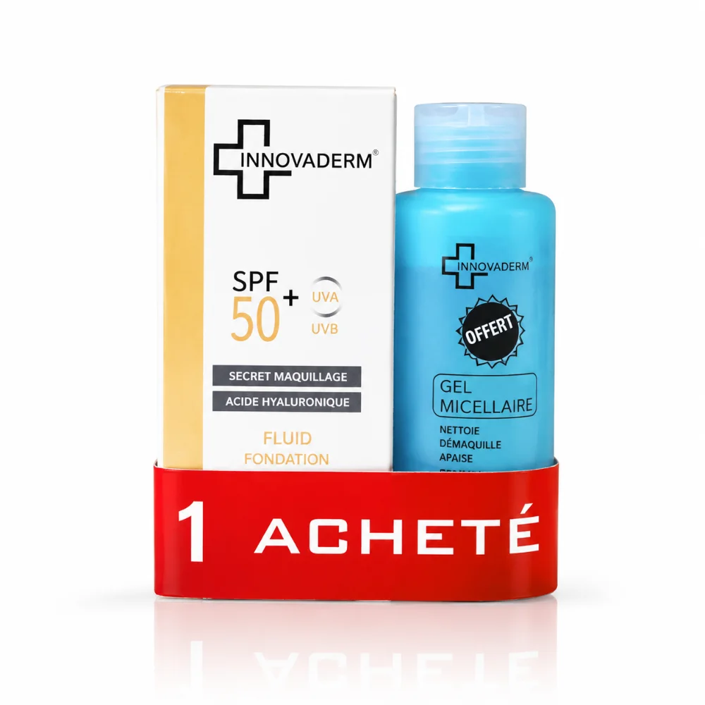 INNOVADERM Fond de Teint Minéral ivory SPF50+ + GEL MICELLAIRE GRATUIT INNOVADERM Fond de Teint Minéral ivory SPF50+ + GEL MICELLAIRE GRATUIT