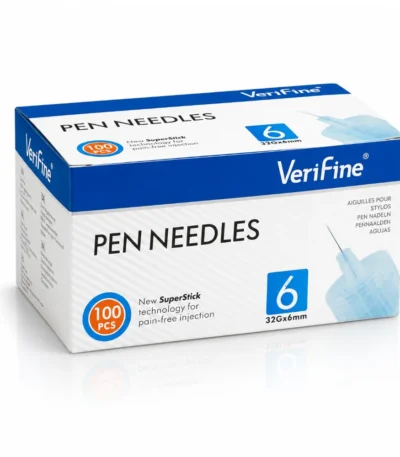 VERIFINE AIGUILLES STYLOS À INSULINE 6 MM B100
