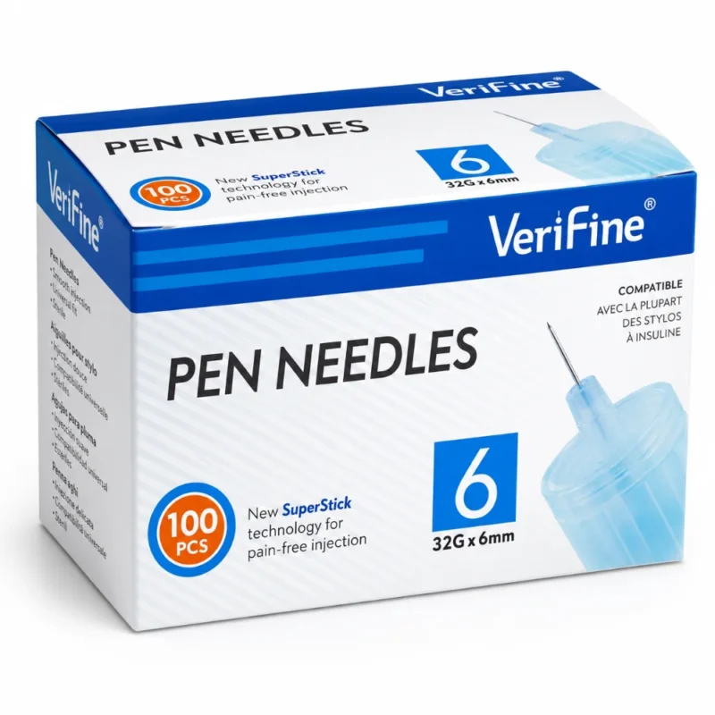 VERIFINE AIGUILLES STYLOS À INSULINE 6 MM B50