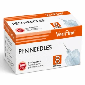 VERIFINE AIGUILLES STYLOS À INSULINE 8 MM B100