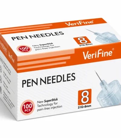 VERIFINE AIGUILLES STYLOS À INSULINE 8 MM B100