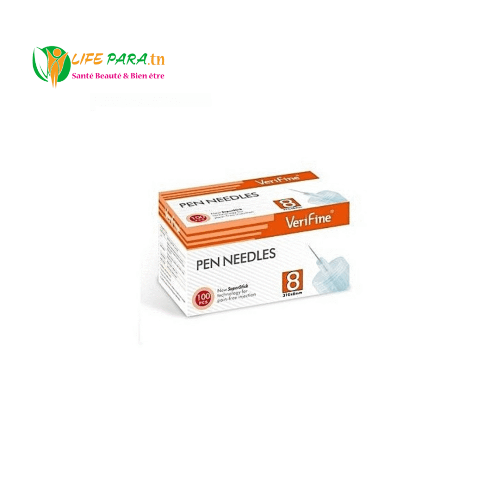 VERIFINE AIGUILLES STYLOS À INSULINE 8 MM B/50