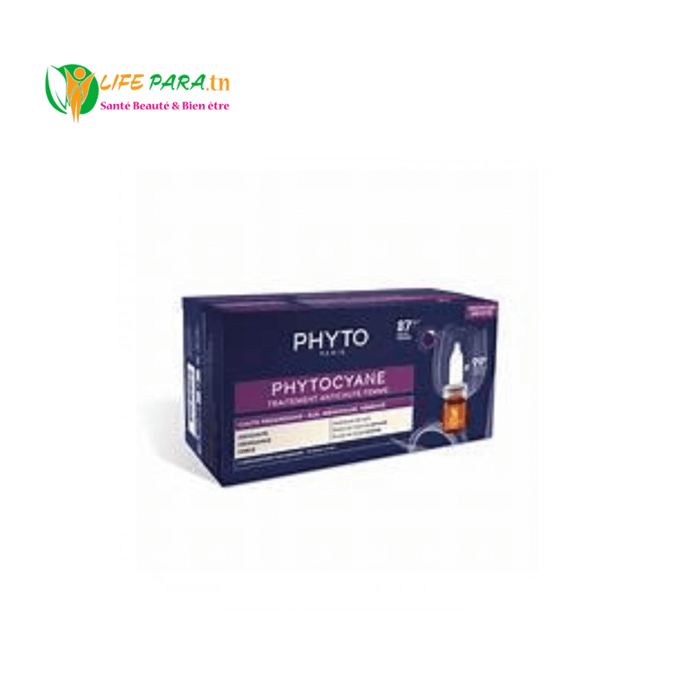 PHYTO PHYTOCYANE TRAITEMENT ANTI-CHUTE PROGRESSIVE FEMME 12 * 5 ML