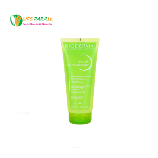 BIODERMA SEBIUM GEL MOUSSANT ACTIF ,200ML (Peaux grasses a Tendance Acneique)