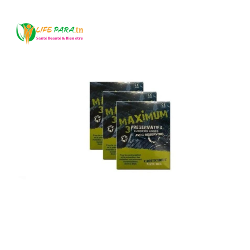Maximum -3 préservatifs lubrifiés lissés