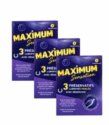 PRESERVATIF MAXIMUM SENSATION B/3 Lifepara Tunisie