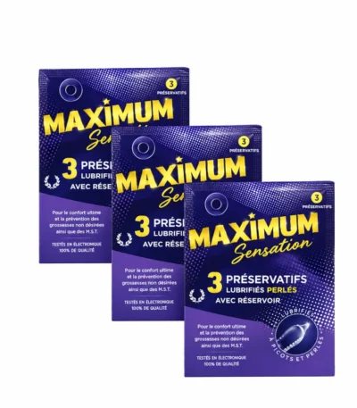 PRESERVATIF MAXIMUM SENSATION B/3 Lifepara Tunisie