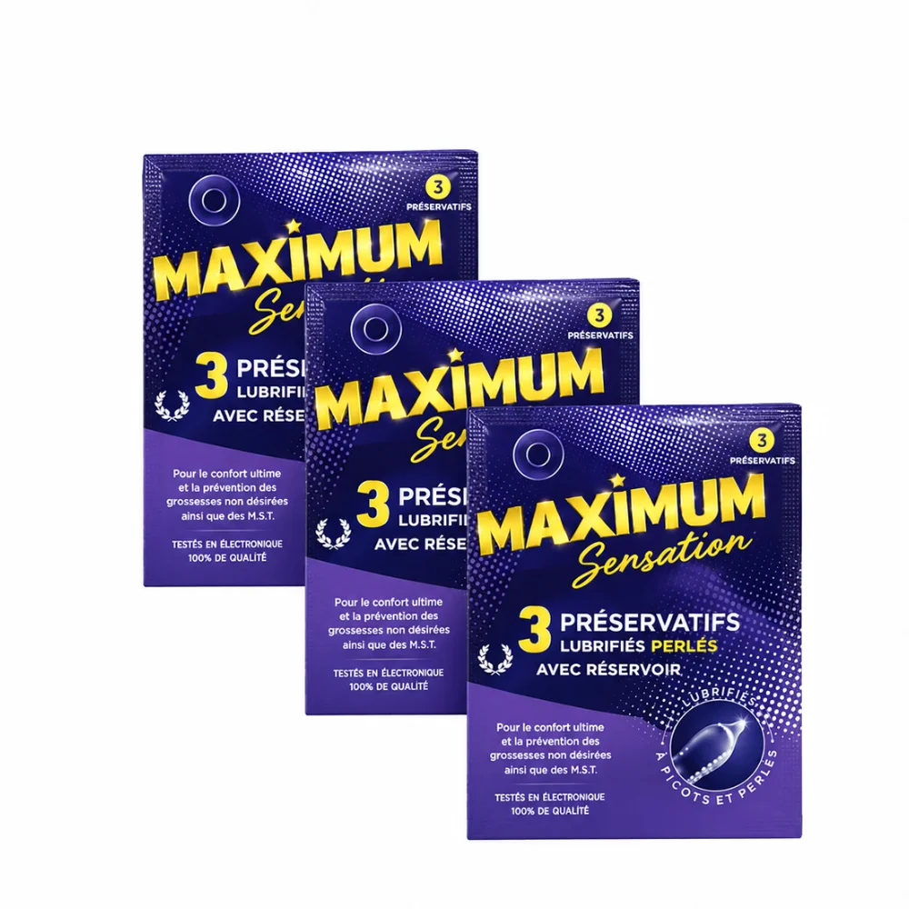 PRESERVATIF MAXIMUM SENSATION B/3 Lifepara Tunisie