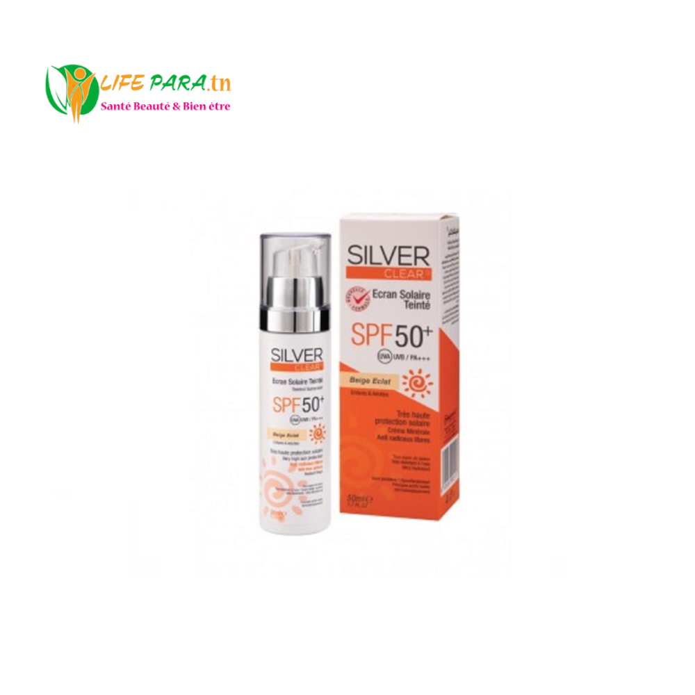 SILVER CLEAR ECRAN SOLAIRE TEINTÉ BEIGE ECLAT 50 ML