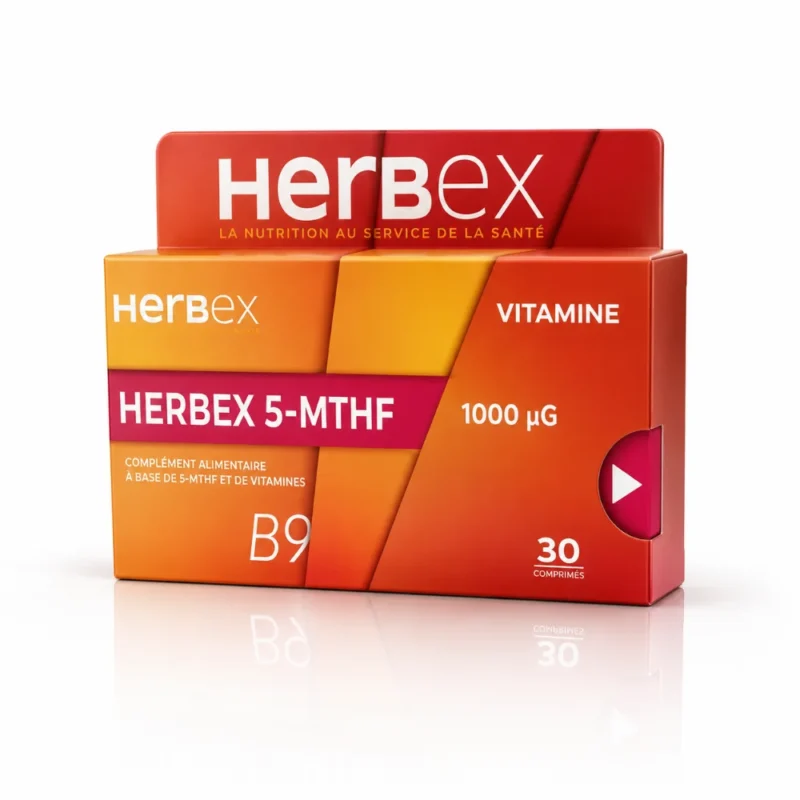 Herbex 5-MTHF Vitamine B9 Bte30 gélules-6191423302063