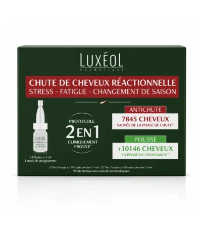 Luxéol Chute de Cheveux Réactionnelle 2 en 1 14 x 7ml