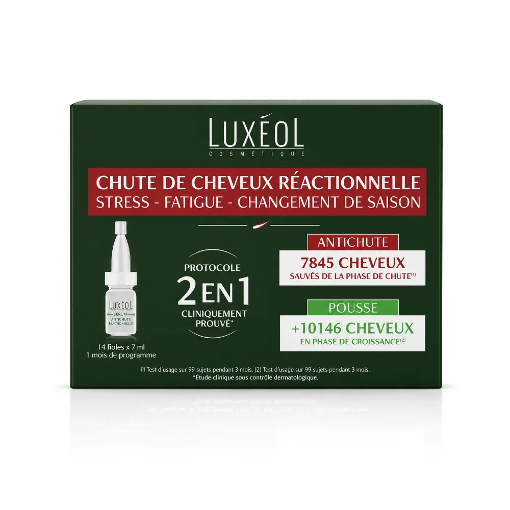 Luxéol Chute de Cheveux Réactionnelle 2 en 1 14 x 7ml Luxéol Chute de Cheveux Réactionnelle 2 en 1 14 x 7ml