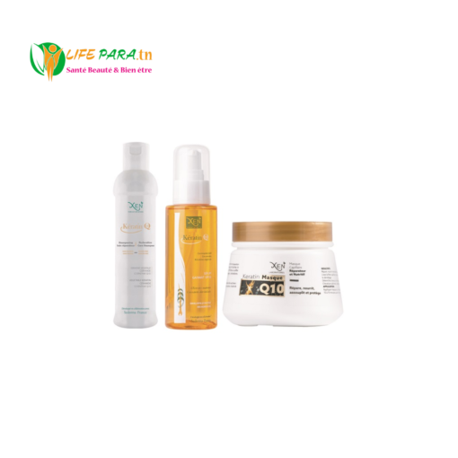 XEN PACK Keratin Q10 SHAMPOIN 300 ML + SERUM 100 ML+ MASQUE 250 GR