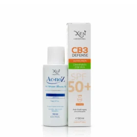 XEN CB3 DEFENCE ECRAN SOLAIRE PMG 50ml + 100 ML ACNOZ GEL NETTOYANT OFFERT