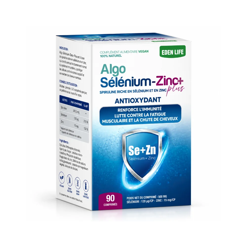 AlgoSélénium Zinc Plus 90 Comprimés AlgoSélénium Zinc Plus 90 Comprimés