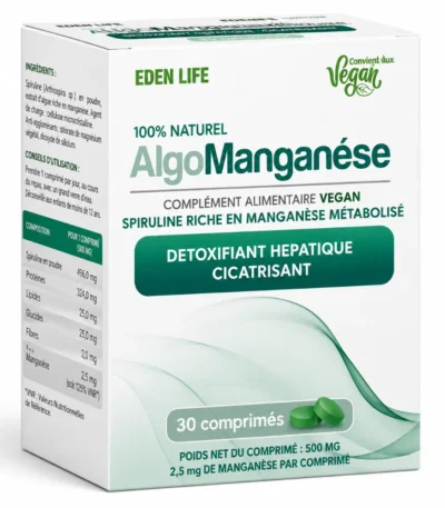 EDEN LIFE Algo Manganése 30 Comprimes