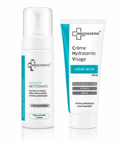 INNOVADERM CREME RICHE HYDRATANTE SPF20 + MOUSSE NETTOYANT 150 ML
