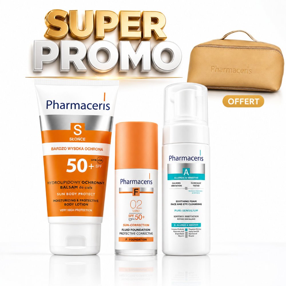 PHARMACERIS Pack Solaire Multi Protection : Écran Invisible SPF 50+ (50 ml) + Écran Teinté (30 ml) au Choix + Mousse Nettoyante (150 ml) au Choix + Trousse offert PHARMACERIS Pack Solaire Multi Protection : Écran Invisible SPF 50+ (50 ml) + Écran Teinté (30 ml) au Choix + Mousse Nettoyante (150 ml) au Choix + Trousse offert
