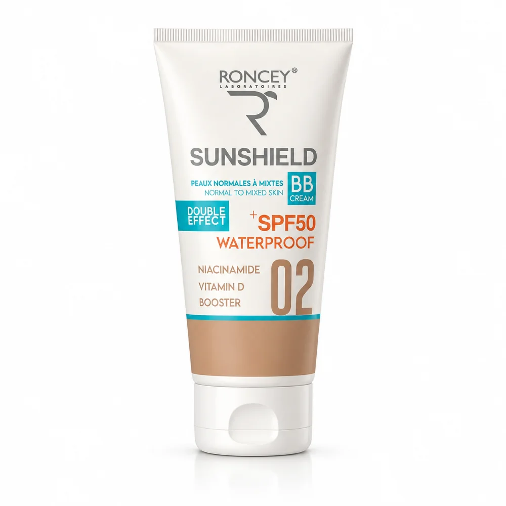 RONCEY ECRAN SUNSHIELD WATERPROOF SPF50+ TEINTE 02 50 ML RONCEY ECRAN SUNSHIELD WATERPROOF SPF50+ TEINTE 02 50 ML