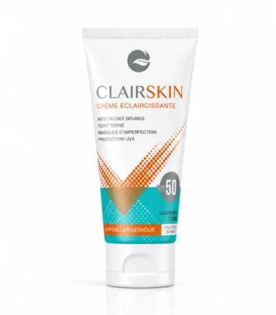 Roncey Clairskin - Crème Solaire Éclaircissante Effet Bonne Mine 50ml Spf50+