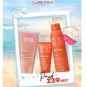 Pack SVR Gel Lavant +Creme Sun Secure SPF50+Brume Sun Secure SPF50 &Trousse offert