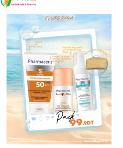 Pack Pharmaceris Lait Visage Et Corps +Fond De Teint SPF50 +Mousse Apaisante & Trousse offert