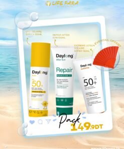 Pack Daylong  Lait Solaire SPF50 +Repaire After Sun +Extreme Lotion Solaire &Eventail offert