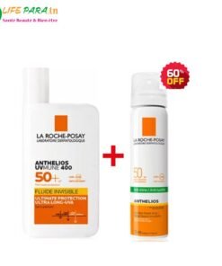 LA ROCHE POSAY Pack Duo ANTHELIOS UVMUNE 400 fluide spf 50+invisible ou teinté & ANTHELIOS brume solaire spf 50+