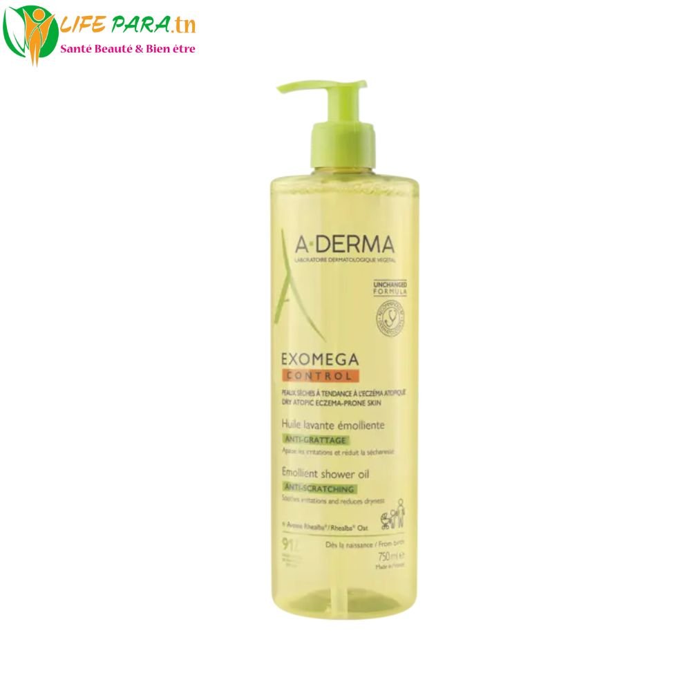 ADERMA EXOMEGA CONTROL Huile Lavante Émolliente Anti Grattage 500ML
