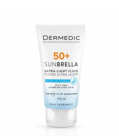 DERMEDIC SUNBRELLA FLUIDE ULTRA LEGER SPF50+ PEAUX MIXTES ET GRASSES 40ML