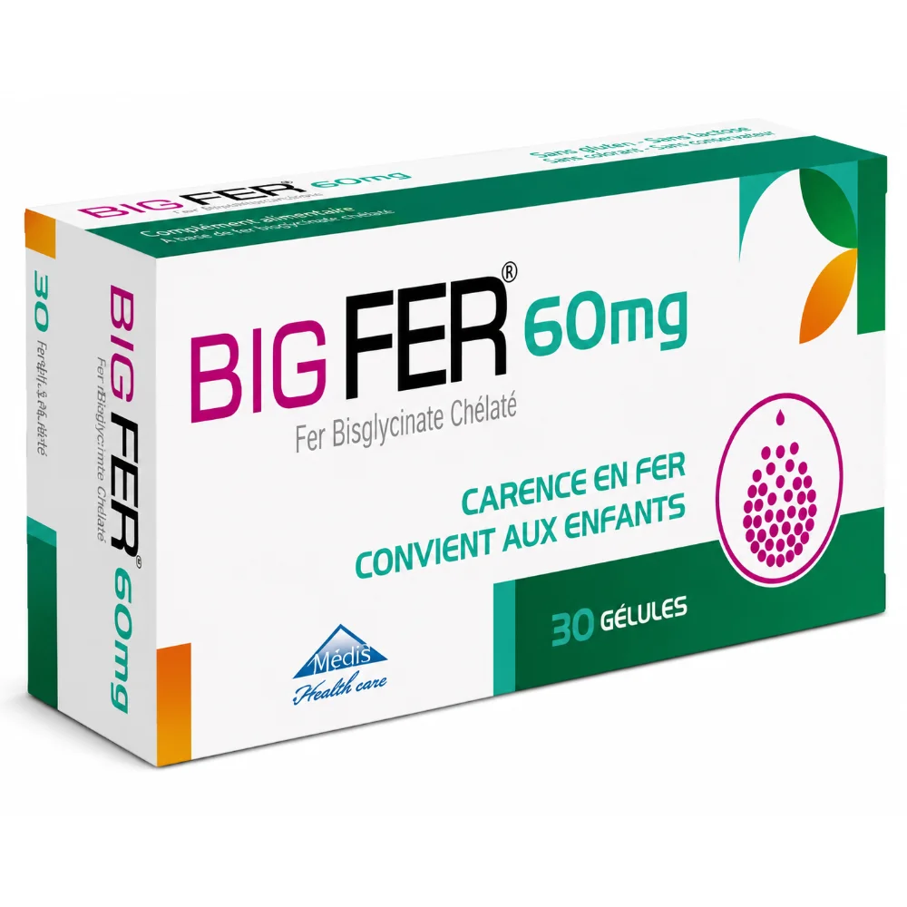 BIGFER 60 MG 30 gélules BIGFER 60 MG 30 gélules-6192405003640