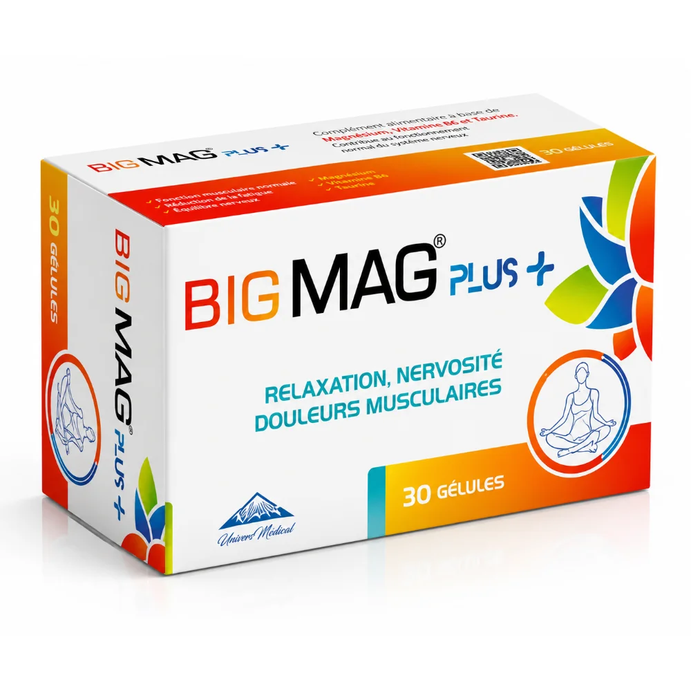 BIGMAG PLUS BT 30 – Complément Alimentaire Magnésium + Vitamines B6, B9, B12 BIGMAG PLUS BT 30 – Complément Alimentaire Magnésium + Vitamines B6, B9, B12