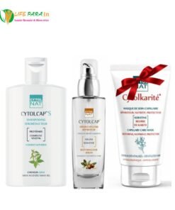 CYTOLNAT Pack Capillaire sébo réducteur CYTOLCAP S Shampoing séboréducteur 200 ml + CYTOLCAP Sérum 50 ml+ CYTOLKARITE Masque Réparateur 150 ml (offert)