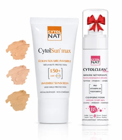 Pack DUO CYTOLNAT CYTOLSUN (teinté ou invisible) + CYTOLCLEAN MOUSSE
