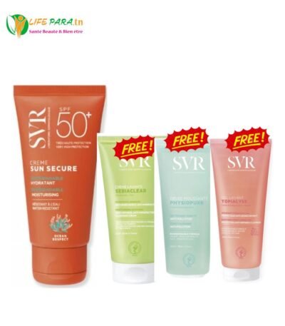 SVR SUN SECURE crème solaire spf 50+ & SVR gel nettoyant 55 ml (au choix)offert