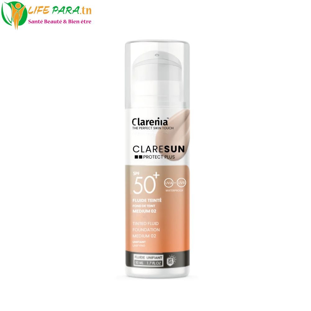 Clarenia Claresun Fond de Teint 02 Medium SPF50+ Waterproof 50 ml