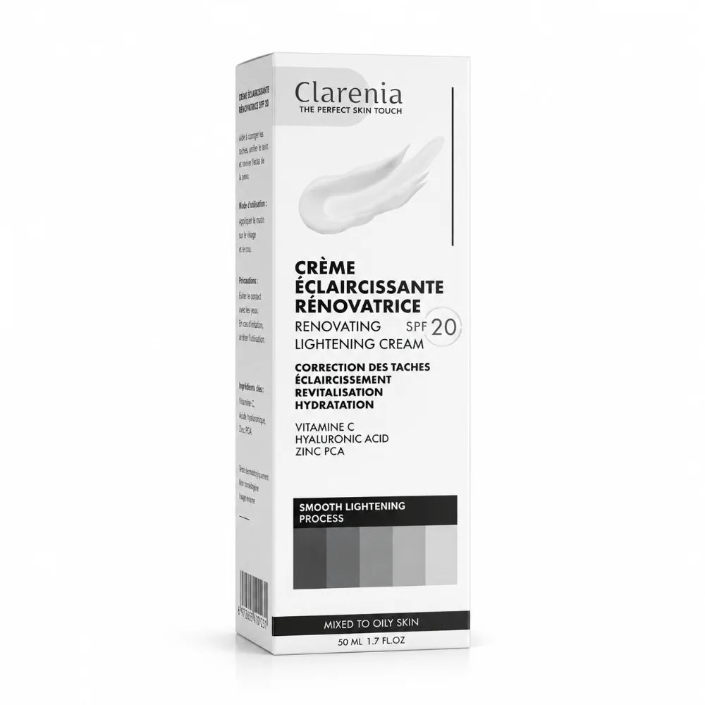 Clarenia Crème Éclaircissante Rénovatrice SPF20 Peau Normale à Sèche 50 ml Clarenia Crème Éclaircissante Rénovatrice SPF20 Peau Normale à Sèche 50 ml