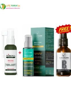 MIROSA Pack anti chute Mirosa Biotina lotion anti chute + Almaflore Bain d'huile + Almaflore Vitamine B3 offert
